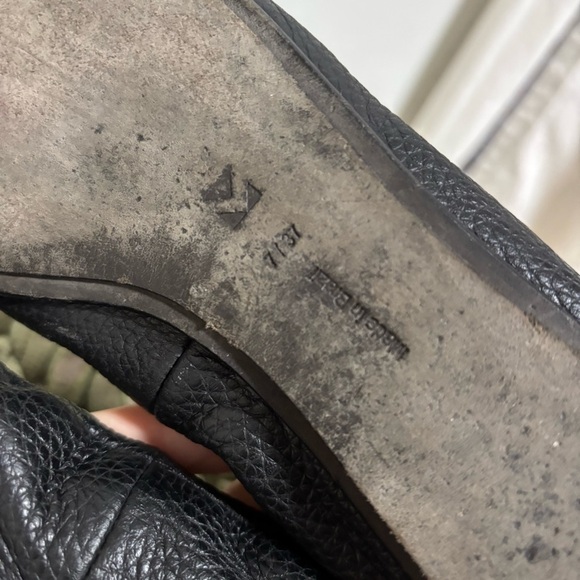 Mercedes Castillo Carola Black Pebbled Leather Slip On Ballet Flats - Picture 8 of 9